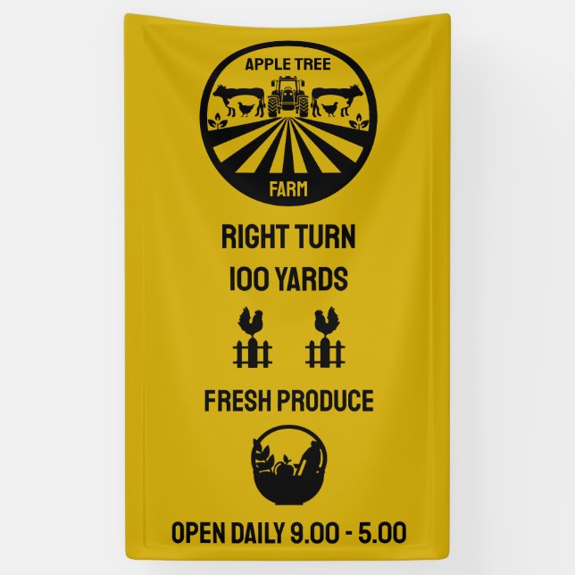 Lona Promoción de la tienda de la granja (Vertical)