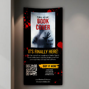 Lona Promoción de lanzamiento del libro de terror con m
