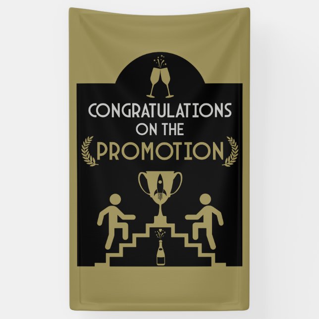 Lona Promoción de trabajo de felicitaciones (Vertical)