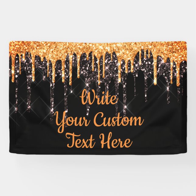 Lona Prop de Fotomatón de Fiesta de Halloween Naranja y (Horizontal)