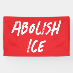 Lona Protesta del paso elevado para abolir ICE