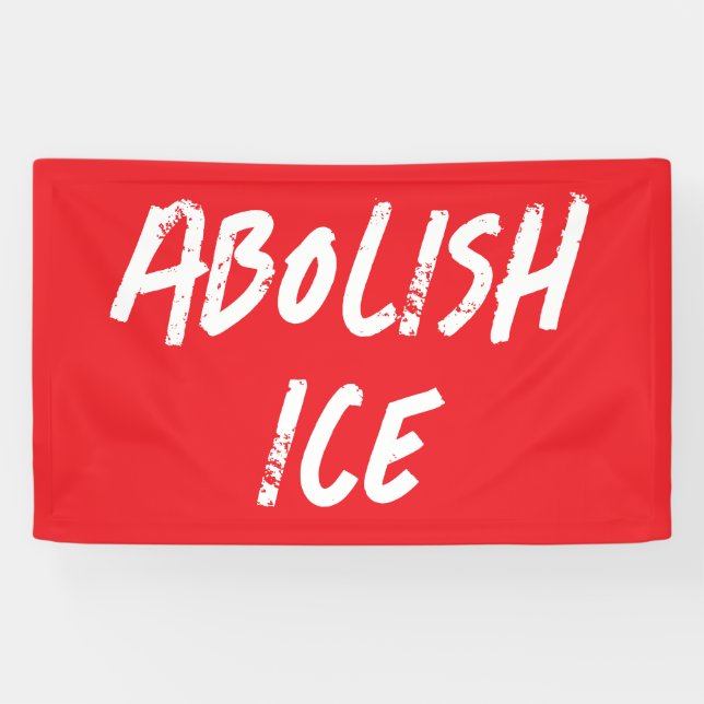 Lona Protesta del paso elevado para abolir ICE (Horizontal)