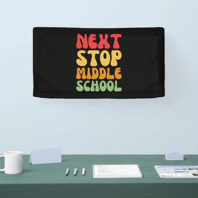 Lona Próxima parada de la escuela secundaria - Graduaci (Feria)