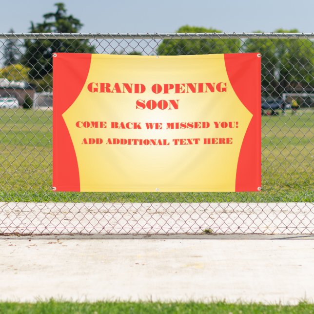 Lona Próxima reapertura del personalizar (in situ)