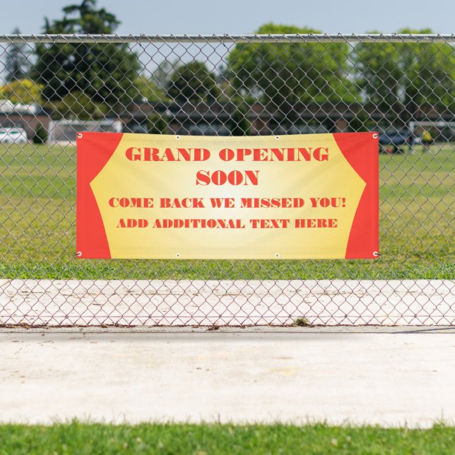 Lona Próxima reapertura del personalizar (In situ)