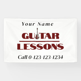 Lona Publicidad de Clases de Guitarra