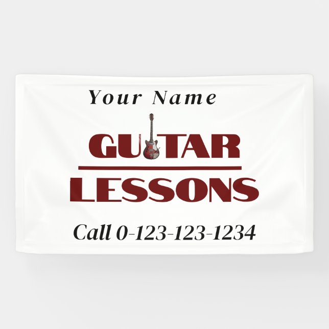 Lona Publicidad de Clases de Guitarra (Horizontal)