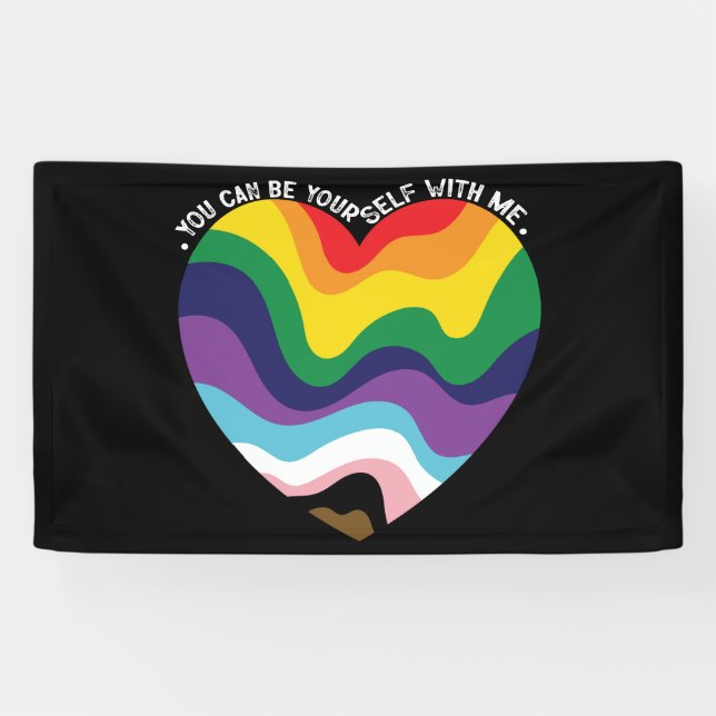 Lona Puedes Estar Conmigo Mismo Gay Transgénero LGBT (Horizontal)