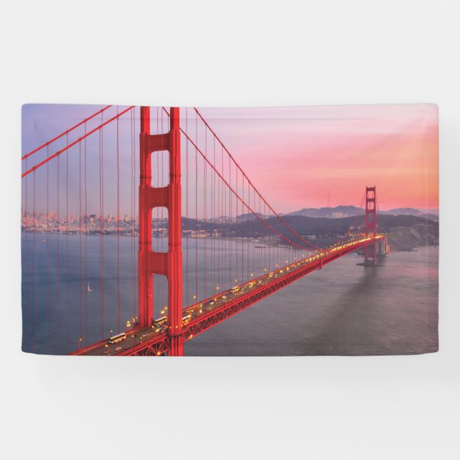 Lona Puente de la puerta de oro tira almohada (Horizontal)