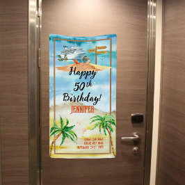 Lona Puerta de crucero de cumpleaños personalizado
