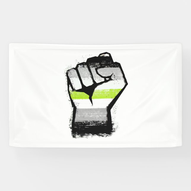Lona Puño de protesta agénero (Horizontal)