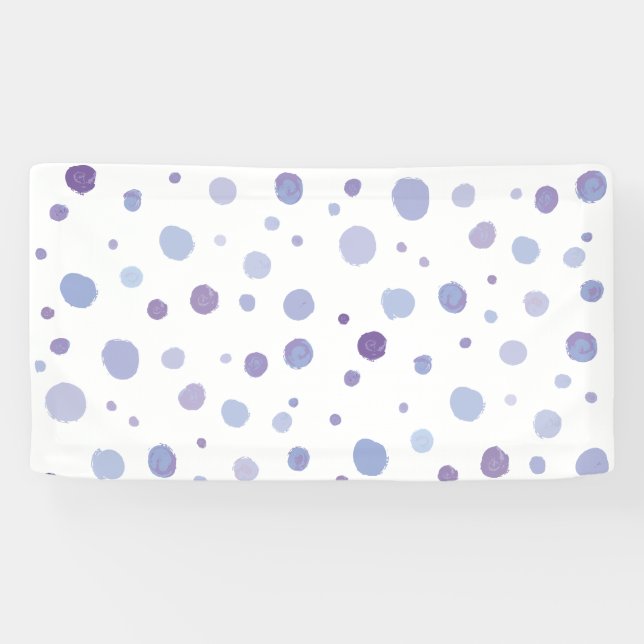 Lona puntos de polka pintados a mano (Horizontal)
