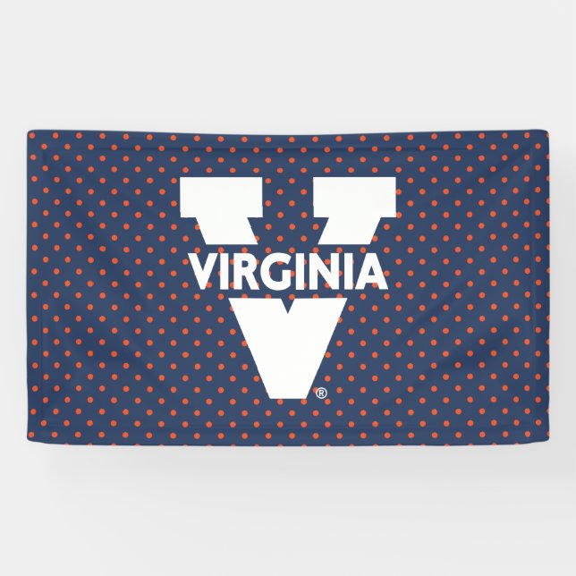 Lona Puntos polacos de Virginia Cavaliers (Horizontal)
