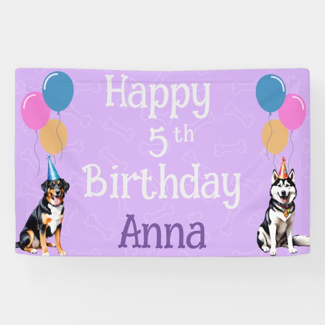 Lona Puppy Dog Birthday Paw-ty (Horizontal)