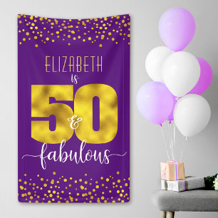 Lona Purple 50 y fabuloso Relieve metalizado de oro de
