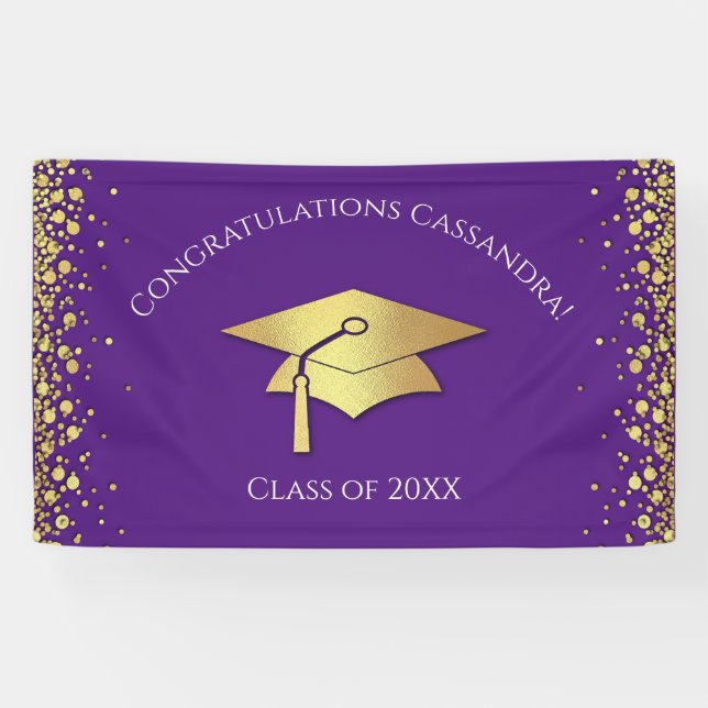 Lona Purple and Gold Graduation (Horizontal)