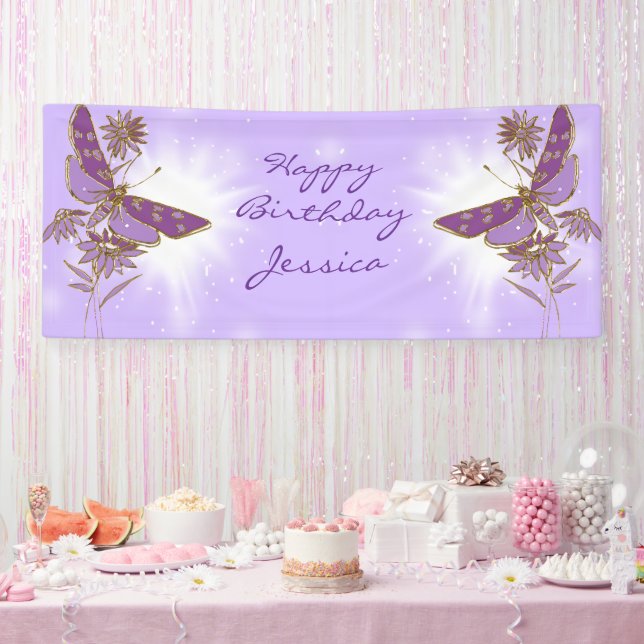 Lona Purple Butterfly Birthday (Fiesta)
