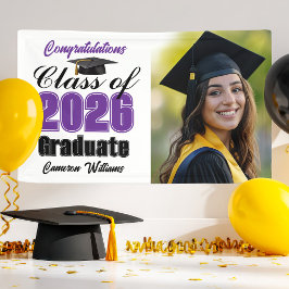 Lona Purple Class of 2026 Graduation Party Photo