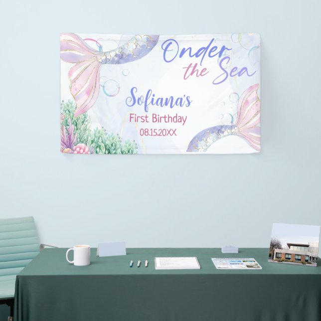 Lona Purple Mermaid 1st Birthday Oneder the Sea (Feria)