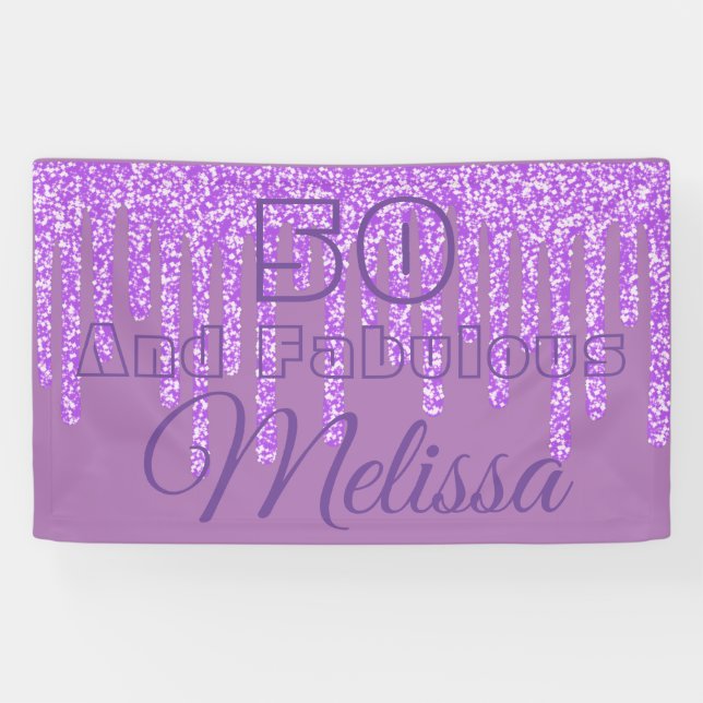 Lona Púrpura Cera De Espuma 50 Y Fabuloso Cartel De Cum (Horizontal)