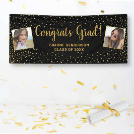 Lona Purpurina de oro negro Grad 2 Fotos Personalizado