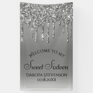Lona Purpurina de Silvery de goteo   Platinum Sweet Die