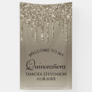 Lona Purpurina de tazas de goteo   Champagne Quinceaner