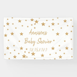 Lona Purpurina Gold Star personalizado Sparkle Baby Sho