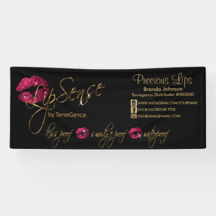 Lona Purpurina rosado caliente y labios de oro 2