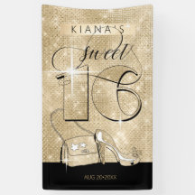 Purpurina y dulce brillante 16 Black/Gold Vert ID6