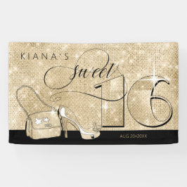 Lona Purpurina y dulzura brillante 16 Black/Gold Hor ID