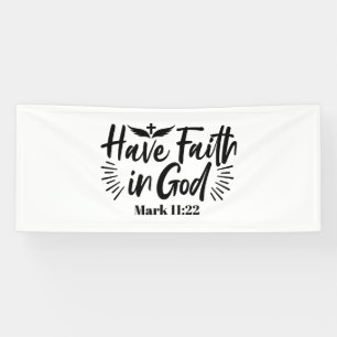 Lona Que Dios tenga fe en la cita Inspiradora 11:22