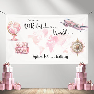 Lona Qué mundo tan MARAVilloso Banner de cumpleaños Pin