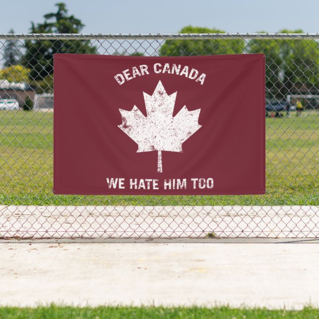 Lona Querido Canadá, lo odiamos como protesta política (in situ)