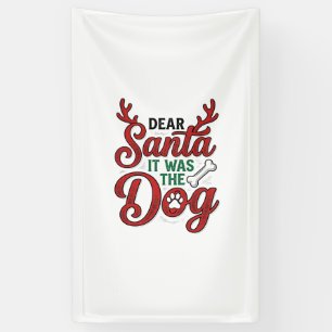 Lona Querido Santa Fue El Perro Camiseta De Navidad Dis