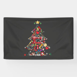 Lona Quilter Feliz Navidad Árbol de Patchwork Quilting