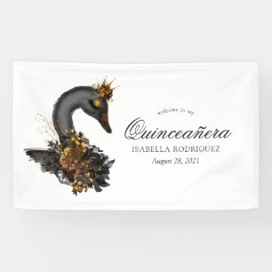 Lona Quinceañera Cisne Negro