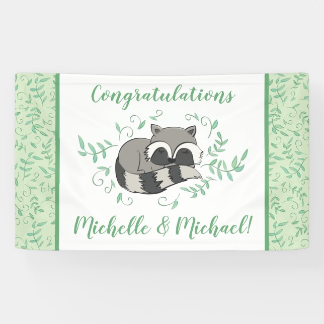 Lona Raccoon Baby Shower (Horizontal)