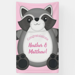 Lona Raccoon Baby Shower Pink