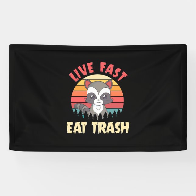 Lona Raccoon Lover Live Fast Eed Trash (Horizontal)