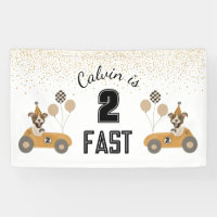 Race Car Dog Two Fast Birday Party