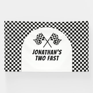 Lona Racing Birthday Two Fast backdrop banner