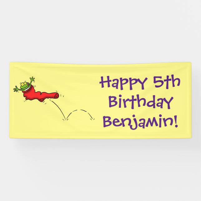 Lona Rana dulce en un personalizado de salto de calcetí (Horizontal)