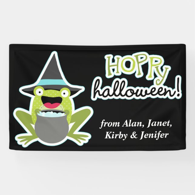 Lona Rana Hoppy Halloween Personalizada (Horizontal)