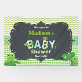 Lona Ranas ricas raras Green Boy Bienvenida Baby Shower