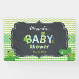 Lona Ranas ricas raras Green Boy Bienvenida Baby Shower