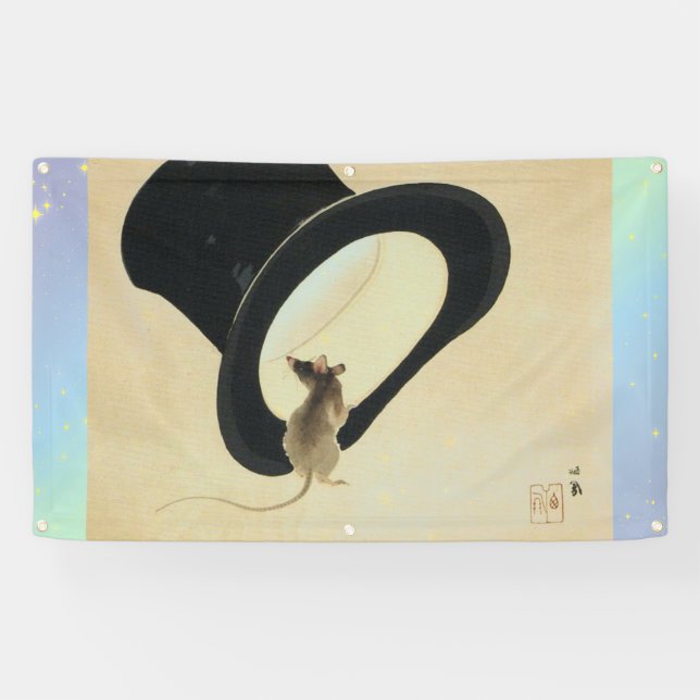 LONA RATÓN Y UNA BANDEJA DE SOMBRERO SUPERIOR CON GRUPO (Horizontal)