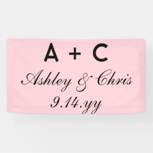 Lona Recepción Rubor Pink Modern Personalized Wedding
