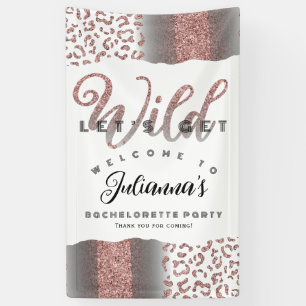 Lona Recibamos la bienvenida a la soltera de impresión 