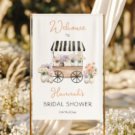 Lona Recién salido del mercado floral bienvenida a la d